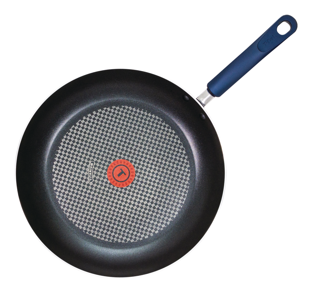 Air Grip Aluminum Frying Pan Non-stick, Dishwasher & Oven Safe, Blue T-fal