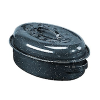 Carbon Steel Oval Roaster, 9-12 lb, 34.2 x 24cm