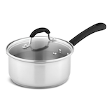 MASTER Chef 18/10 Stainless Steel Saucepan, Dishwasher Safe, 2-qt Front_Three_Fourths_Angled_Left