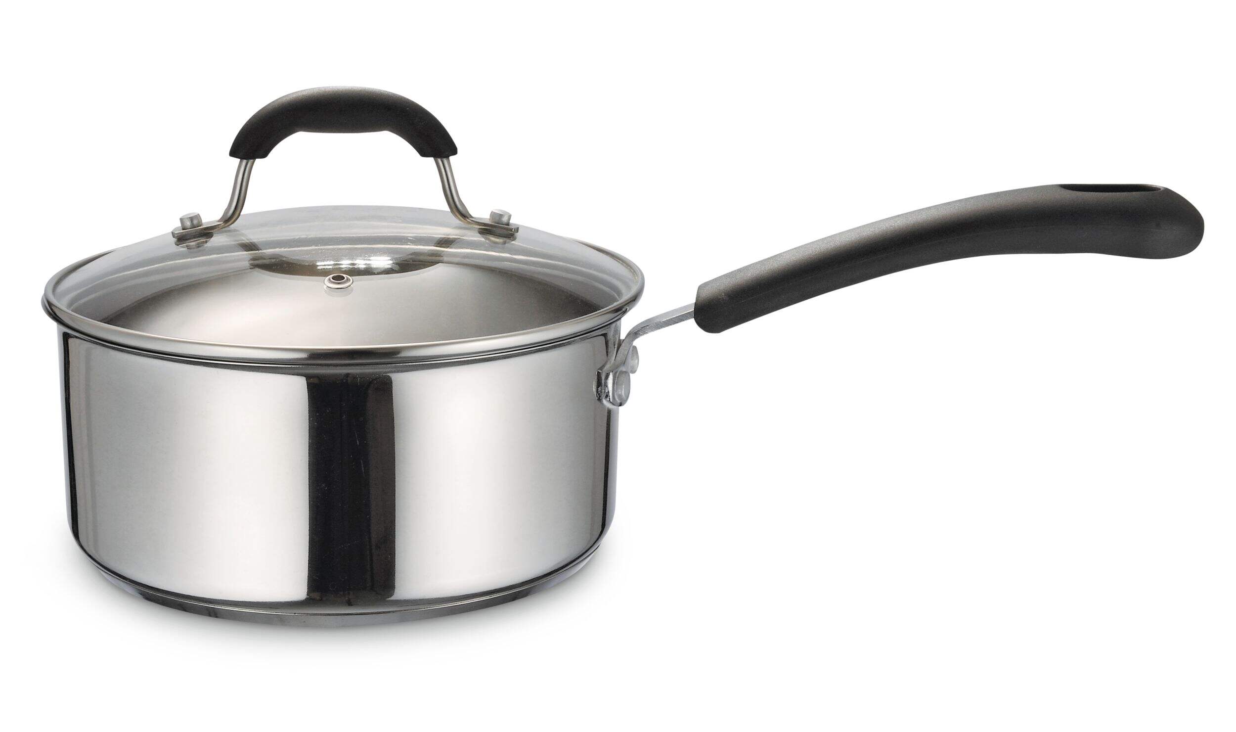 MASTER Chef 18/10 Stainless Steel Saucepan, Dishwasher Safe, 3-qt Side_Left