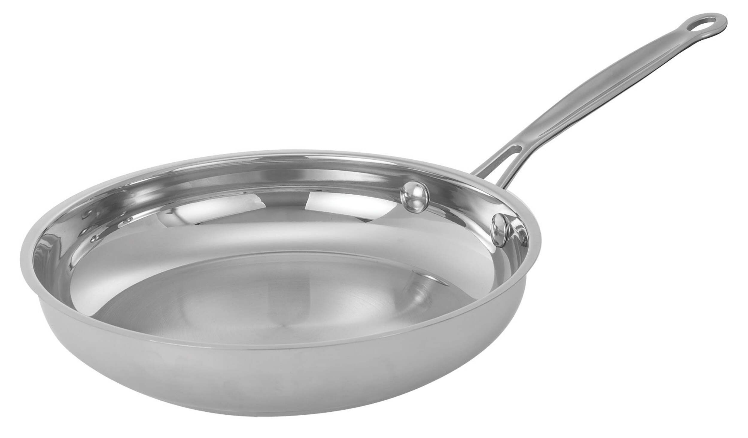 Poêle en acier inoxydable Cuisinart Front_Three_Fourths_Angled_Left