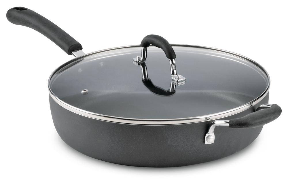 Starfrit Jumbo Cooker, NonStick, Dishwasher Safe, Black, 5qt