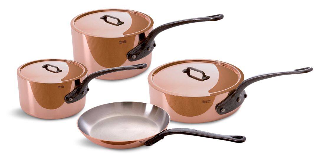 Mauviel M'Heritage M'250 Copper Cookware Set, 7-pc