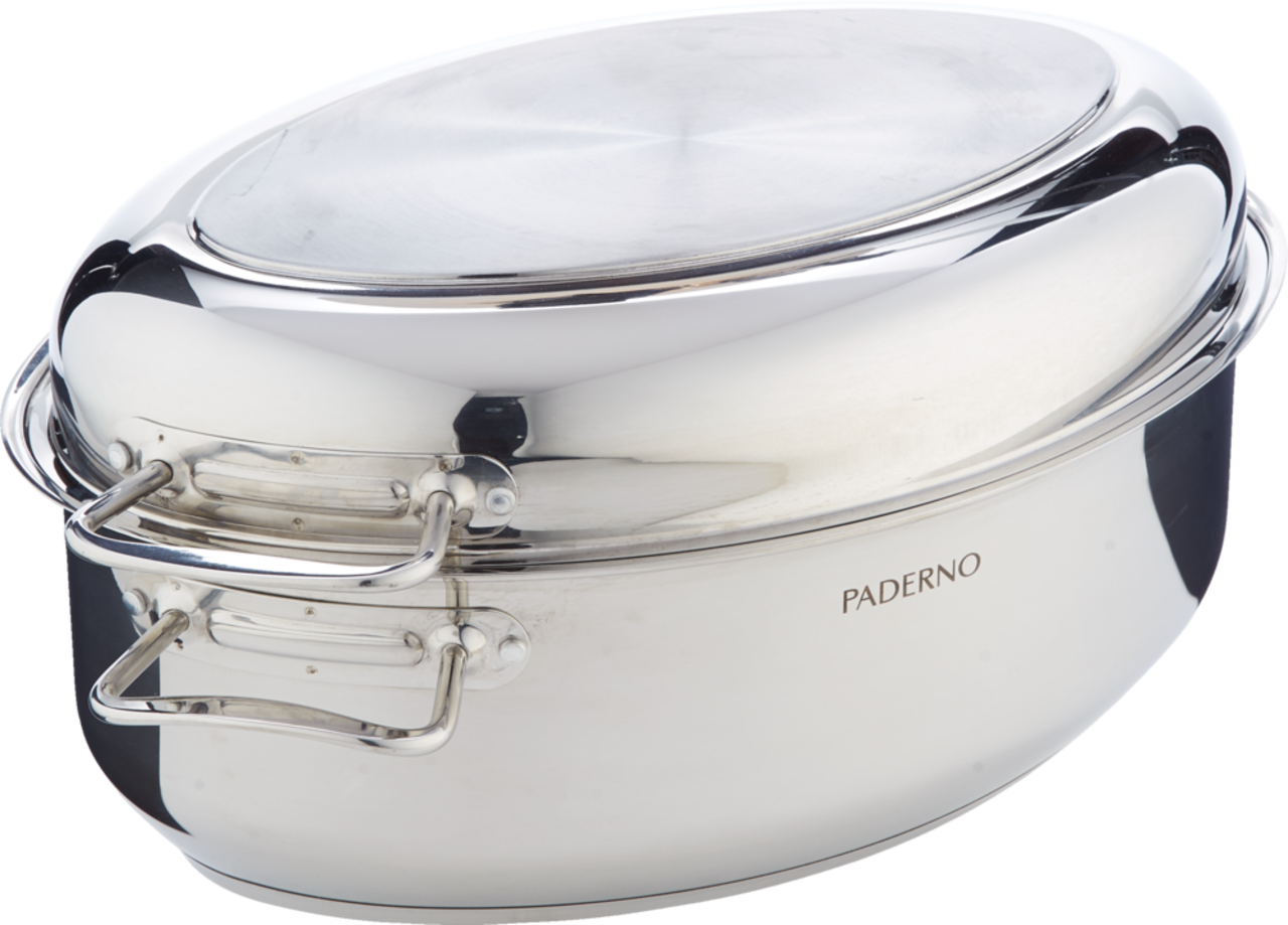 PADERNO 18/10 Stainless Steel Multi-Roaster w/ Removable Rack, 50.3 x 18cm