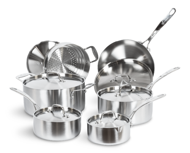 Lagostina 3Ply Commercial Clad Stainless Steel Cookware Set & Oven