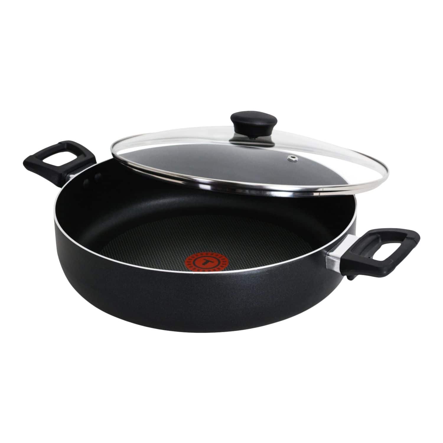 T-fal Specialty Nonstick Saute Pan with Glass Lid 5 Quart Oven Safe 350F  Cookware, Pots and Pans, Dishwasher Safe Black