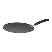 T-fal Tawa Frying Pan, Non-Stick, Dishwasher & Oven Safe, 30 cm, Black Front_Three_Fourths_Angled_Left