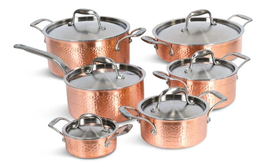 Lagostina Artiste-Clad Copper Cookware Set & Oven Safe, 12-pc