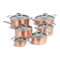 Lagostina Artiste-Clad Copper Cookware Set  & Oven Safe, 12-pc Front_Elevated
