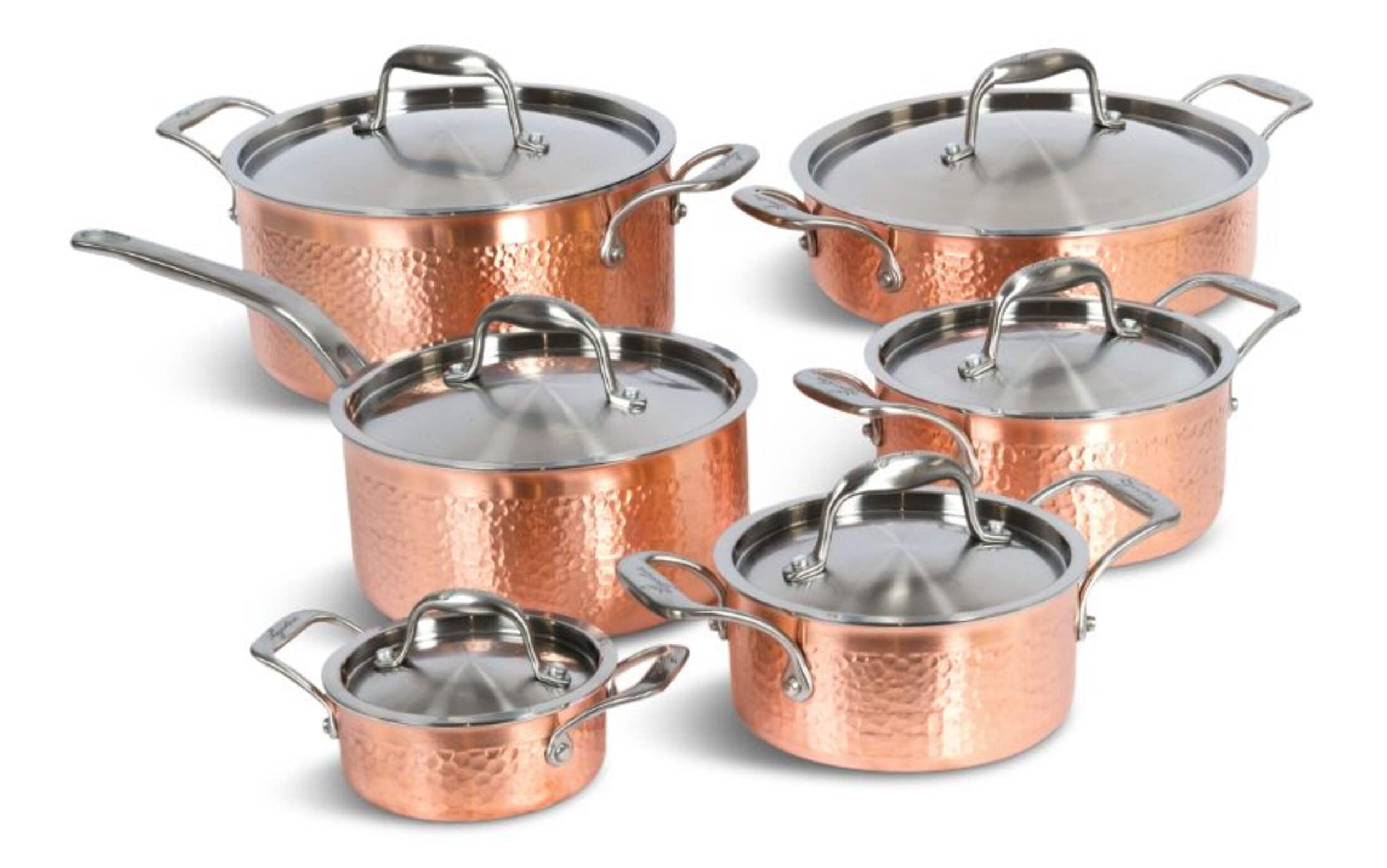Batterie de cuisine en cuivre Lagostina Artiste-Clad allant au four, paq. 12 Front_Elevated