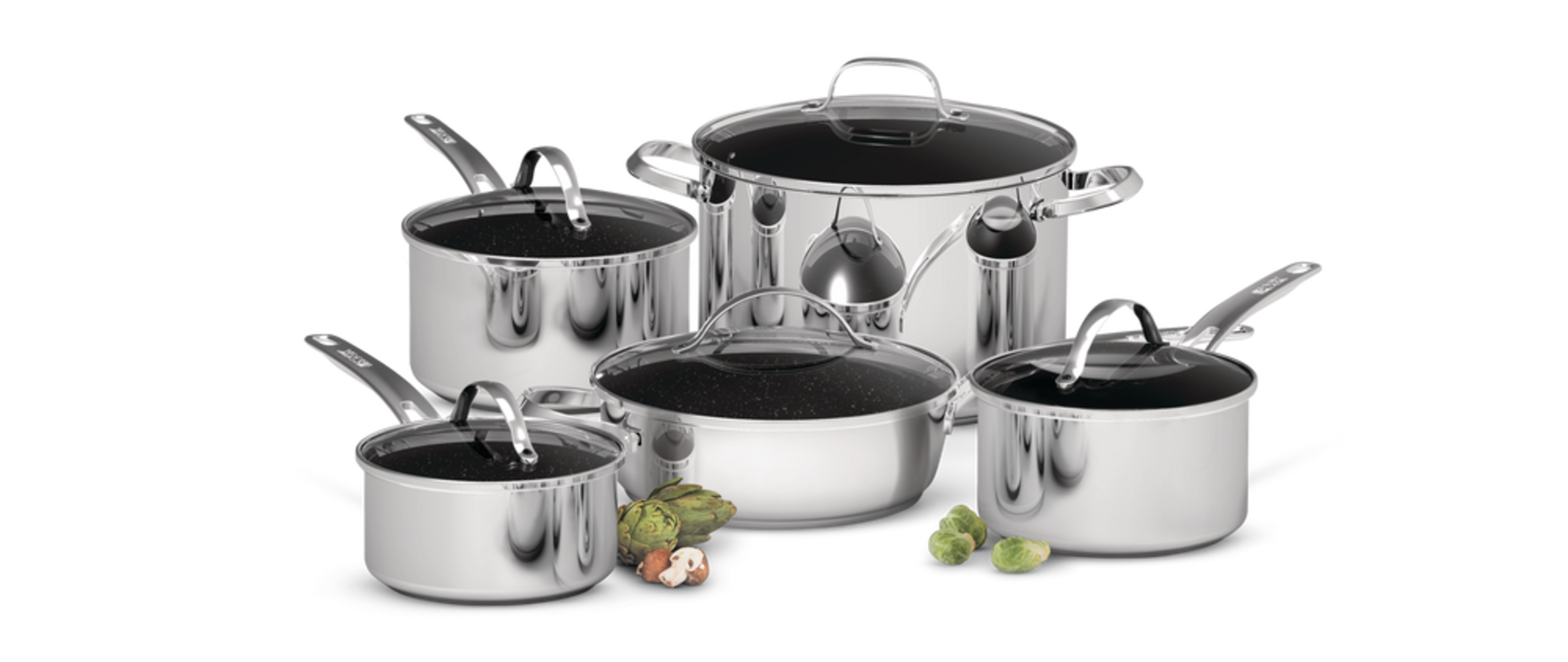 Heritage The Rock Stainless Steel Cookware Set, Nonstick, Dishwasher