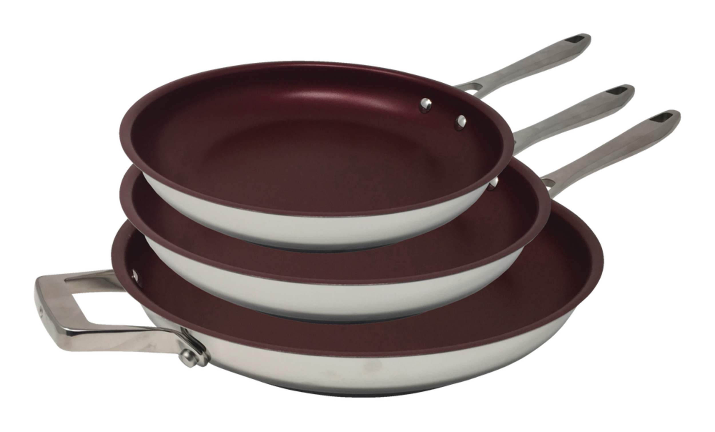 PADERNO Canadian Signature Stainless Steel Frying Pan, NonStick, Oven