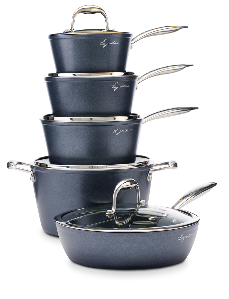 Lagostina Plasma Pro Cookware Set, Nonstick, Dishwasher & Oven Safe, 10pc Canadian Tire
