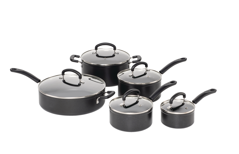 Tfal Extreme Titanium Cookware Set, Nonstick, Dishwasher & Oven Safe, Black, 10pc Canadian Tire