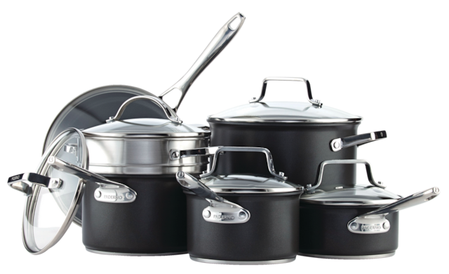 PADERNO Hard Anodized Cookware Set, Non-Stick, PFOA-Free, Dishwasher ...