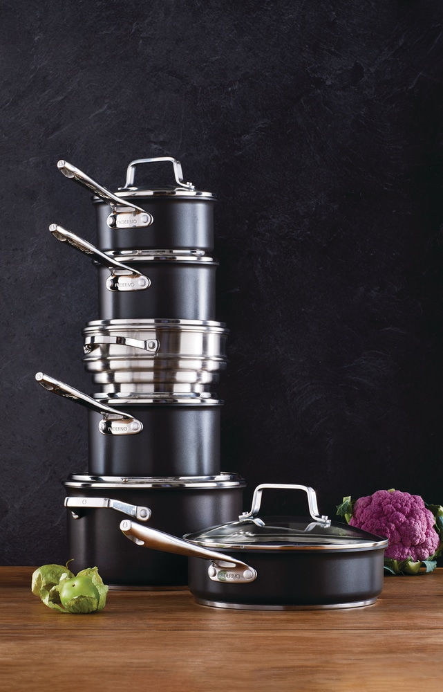 PADERNO Hard Anodized Cookware Set, NonStick, PFOAFree, Dishwasher