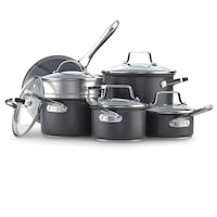 PADERNO Hard Anodized Cookware Set, Non-Stick, PFOA-Free, Dishwasher & Oven Safe, 12-pc Composite_or_Mixed