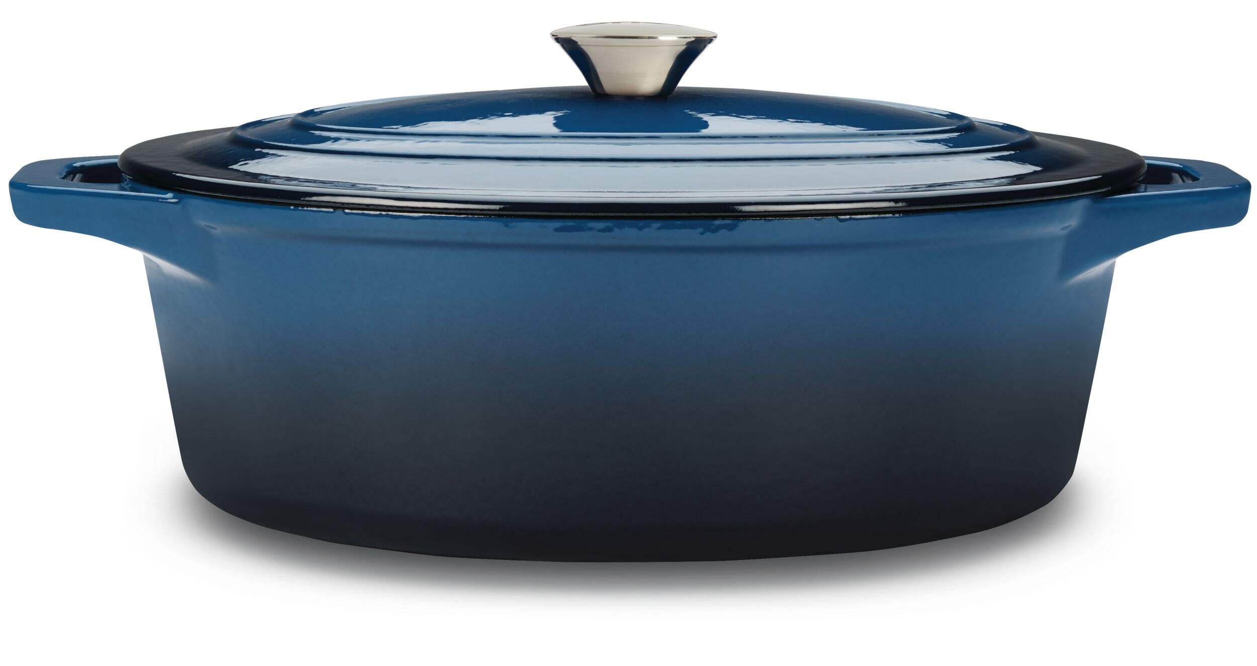 MASTER Chef Oval Dutch Oven, Durable Cast Iron, Oven Safe, Blue