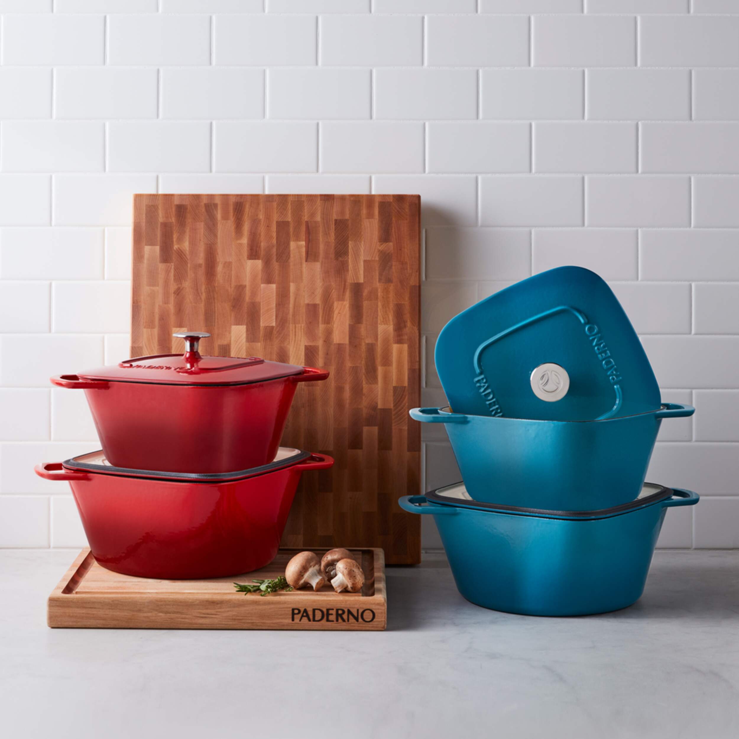 PADERNO Dutch Oven, Durable Cast Iron, Oven Safe, Red, 5qt Canadian Tire