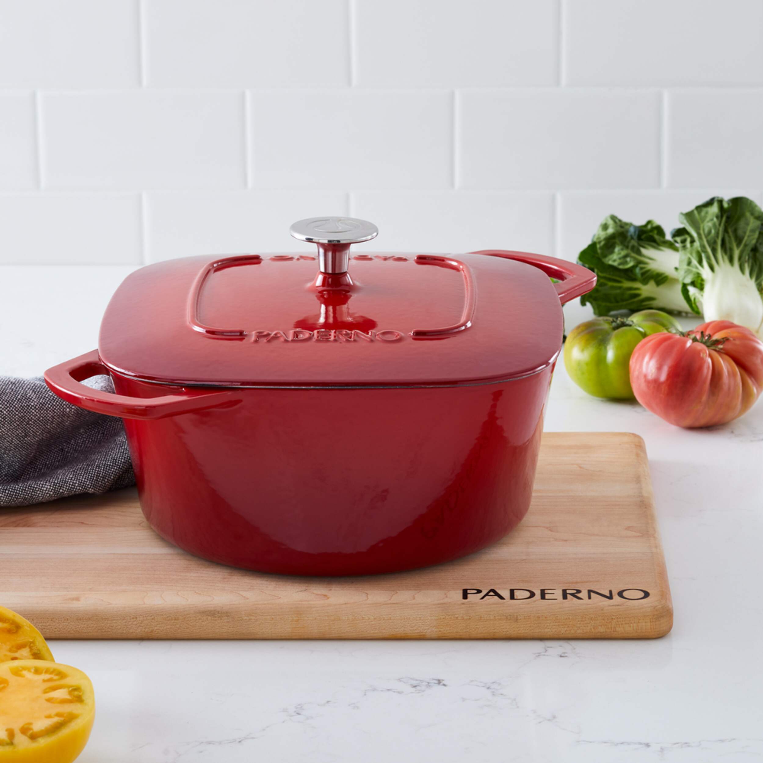 PADERNO Dutch Oven, Durable Cast Iron, Oven Safe, Red, 5qt Canadian Tire