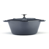 PADERNO Dutch Oven, Charcoal, 5-qt Front_Elevated