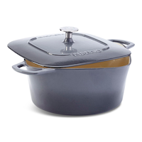 PADERNO Dutch Oven, Charcoal, 6.5-qt Front_Elevated