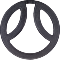 PADERNO Cast Iron Trivet, Rubber Feet, Black, 20.3cm Front_Flat