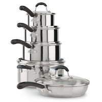 MASTER Chef Stainless Steel Cookware Set,10-pc Composite_or_Mixed