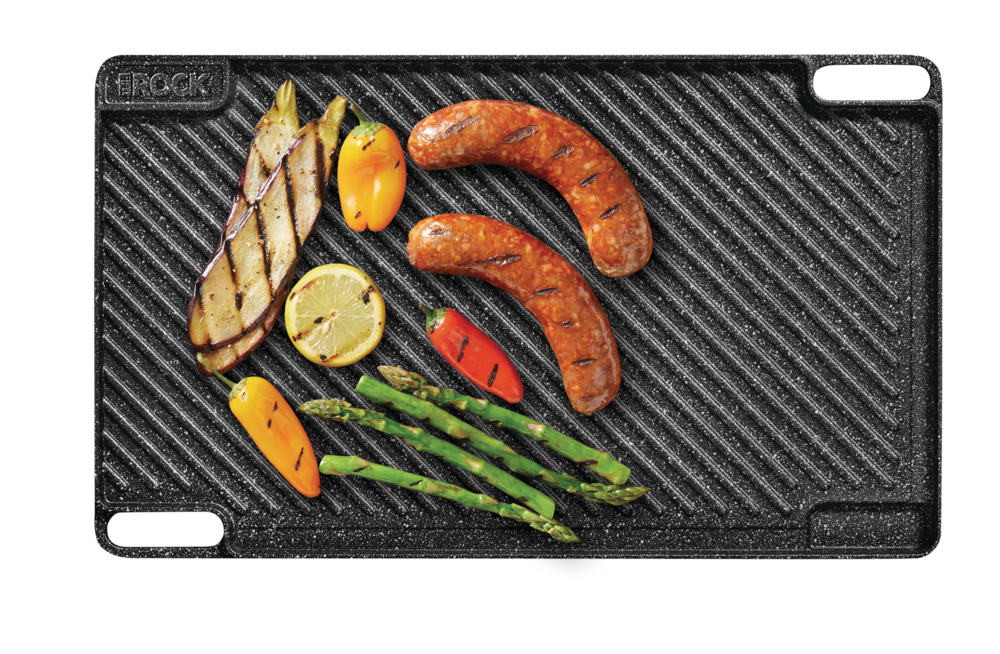 Heritage The Rock Reversible Grill & Griddle, Dishwasher & Oven Safe, 45.7cm x 27.2cm Canadian