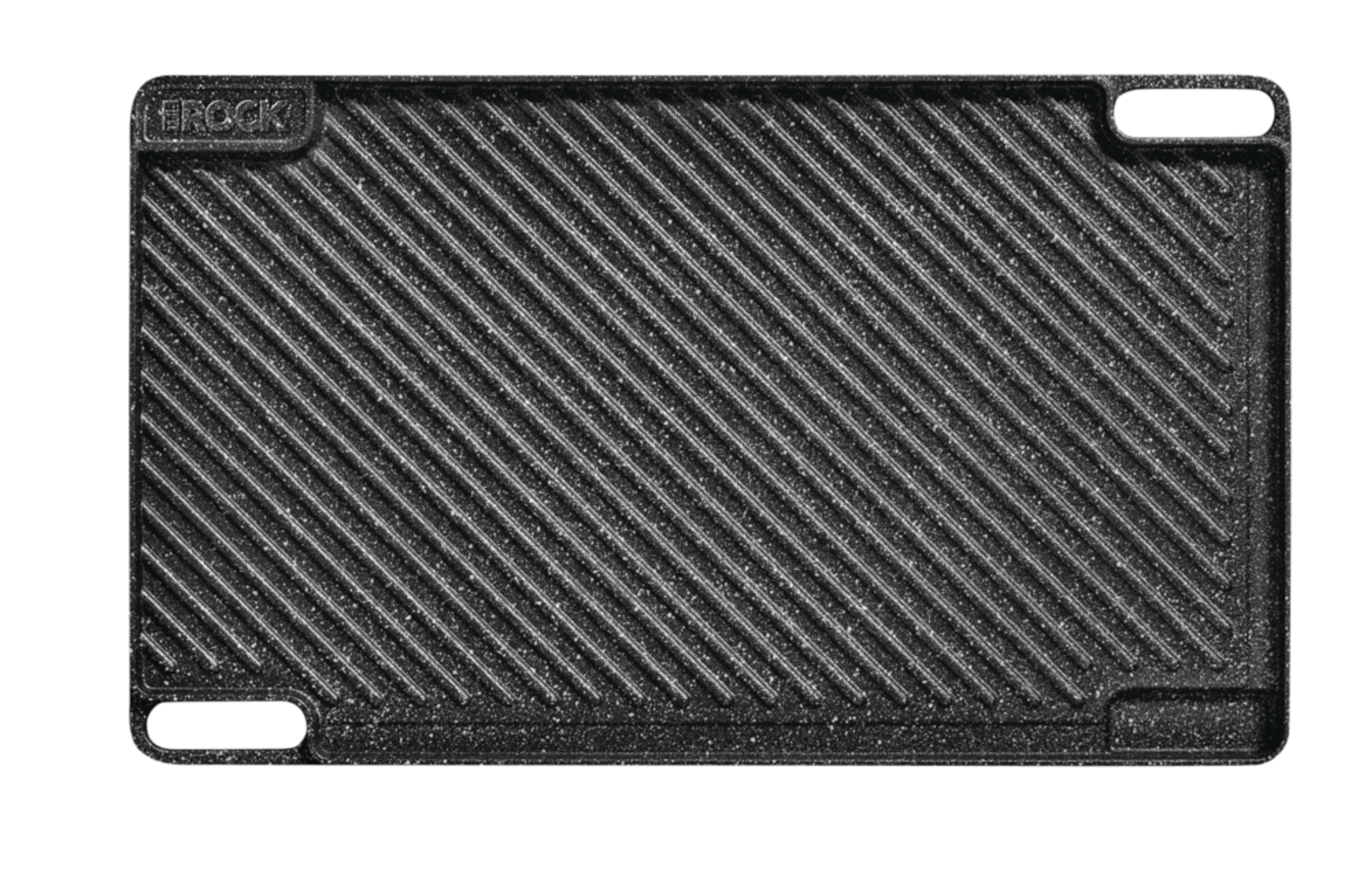 Heritage The Rock Reversible Grill & Griddle, Dishwasher & Oven Safe, 45.7cm x 27.2cm Overhead_Flat