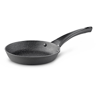 Heritage The Rock Cast Iron Frying Pan, Non-rust, Oven Safe, Black Front_Angled_Left