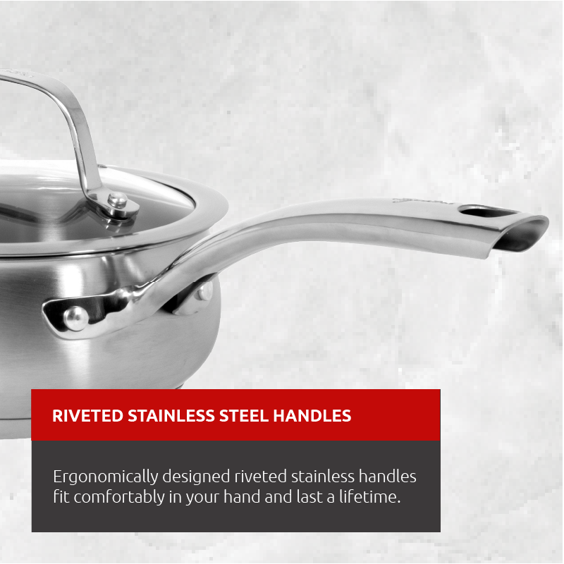 Lagostina Prima Stainless Steel Cookware Set, Dishwasher & Oven Safe