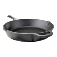 MASTER Chef Pre-Seasoned Cast Iron Frying Pan, Oven Safe, Black, 12-in