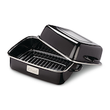 MASTER Chef Rectangular Enamel Double Roaster, 41 x 30cm Composite_or_Mixed