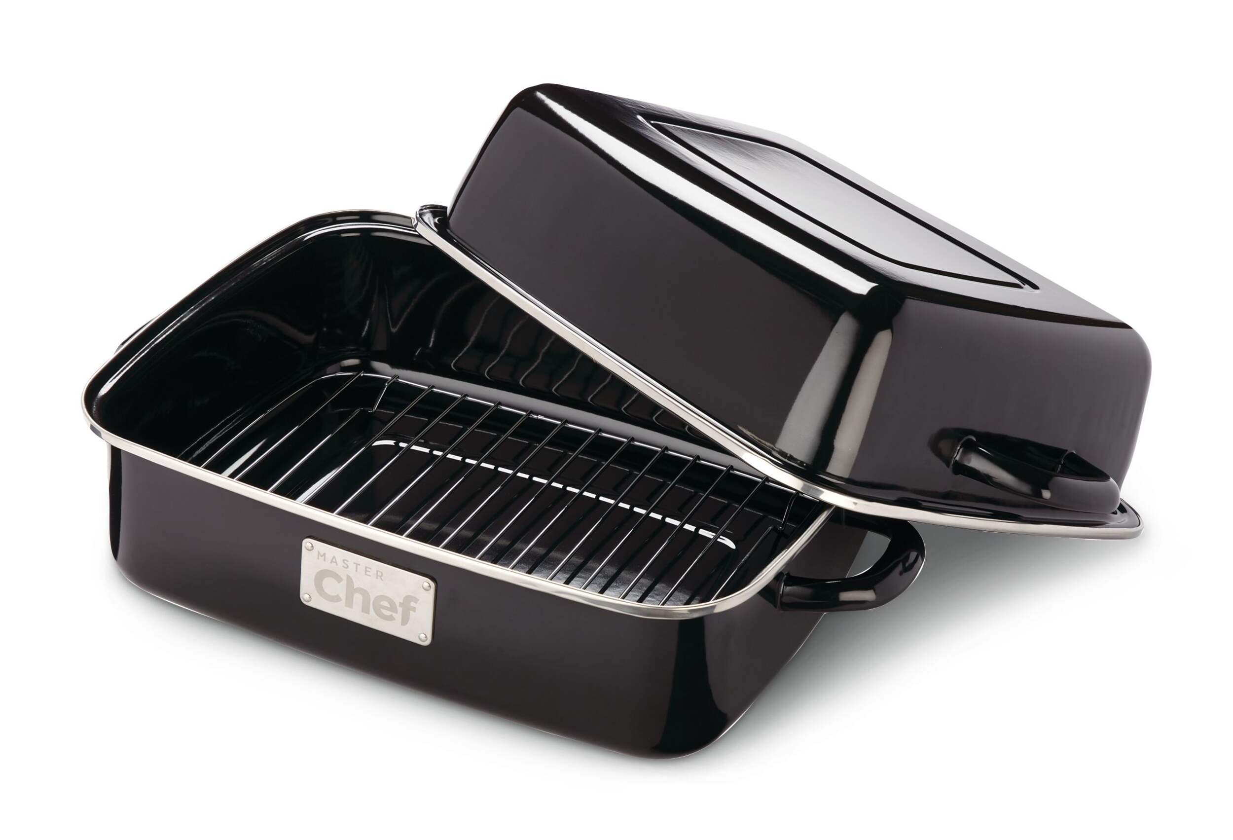 MASTER Chef Rectangular Enamel Double Roaster, 41 x 30cm Composite_or_Mixed
