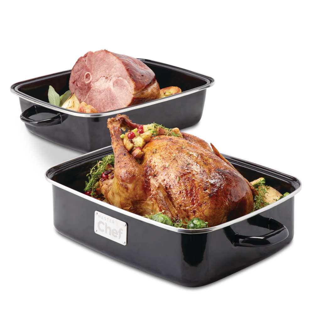 MASTER Chef Rectangular Enamel Double Roaster, 41 x 30cm Canadian Tire