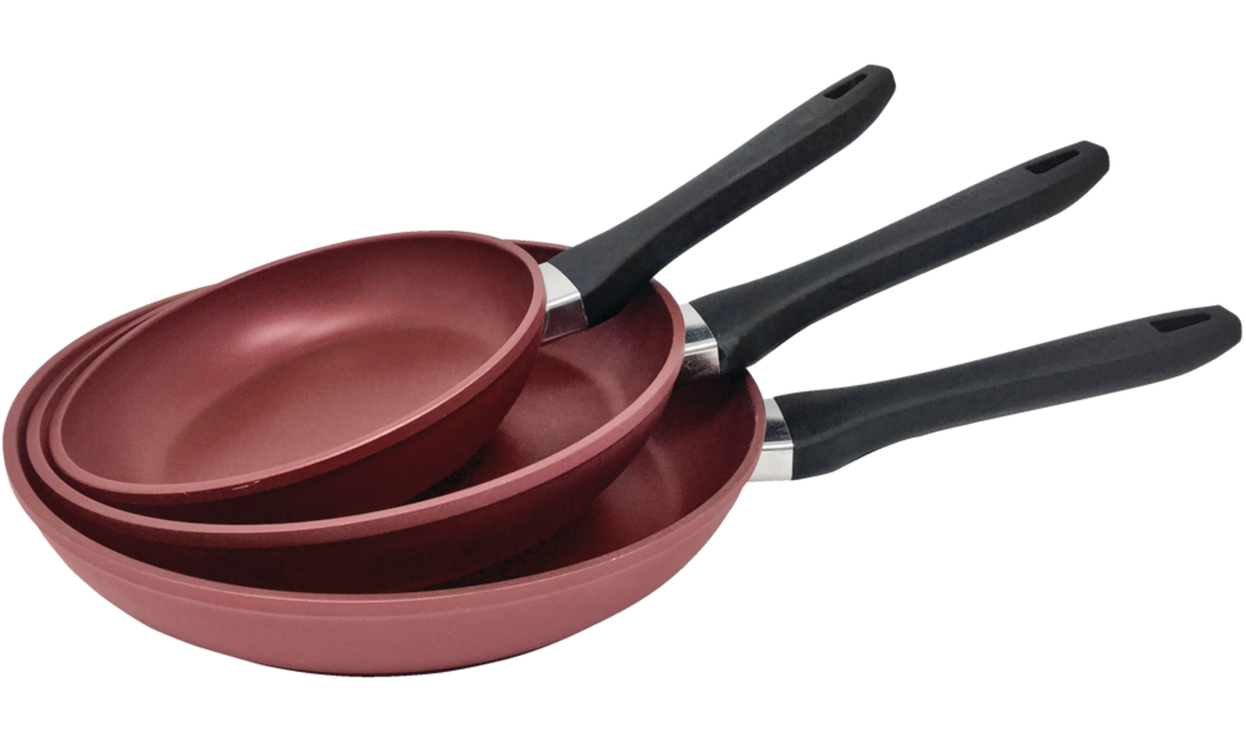 PADERNO Classic Frying Pan, PFOAFree, NonStick, Maroon, 30cm