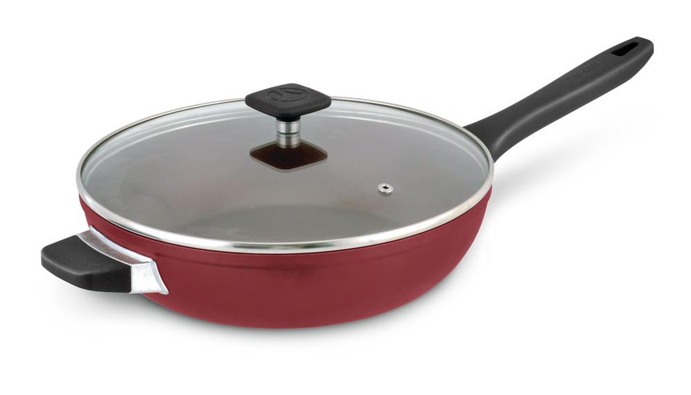 PADERNO Classic Jumbo Cooker, PFOAFree, NonStick, Red, 3qt Canadian