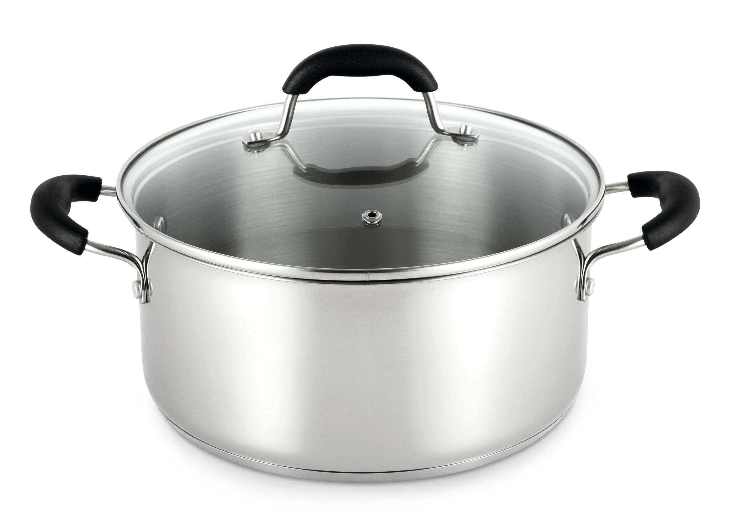 MASTER Chef Dutch Oven, 18/10 Stainless Steel, Dishwasher Safe, 5-qt Overhead_Flat