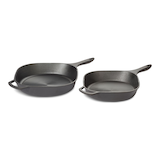 PADERNO Pre-Seasoned Smooth Release Cast Iron Skillet, Oven Safe, Black, 10-in Front_Angled_Left