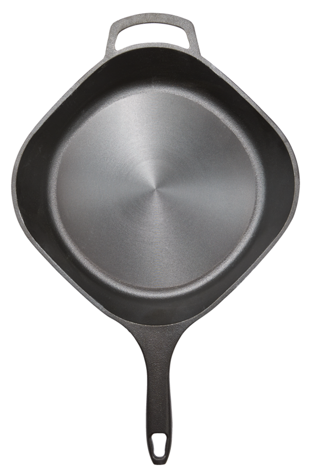 PADERNO PreSeasoned Smooth Release Cast Iron Skillet, Oven Safe, Black