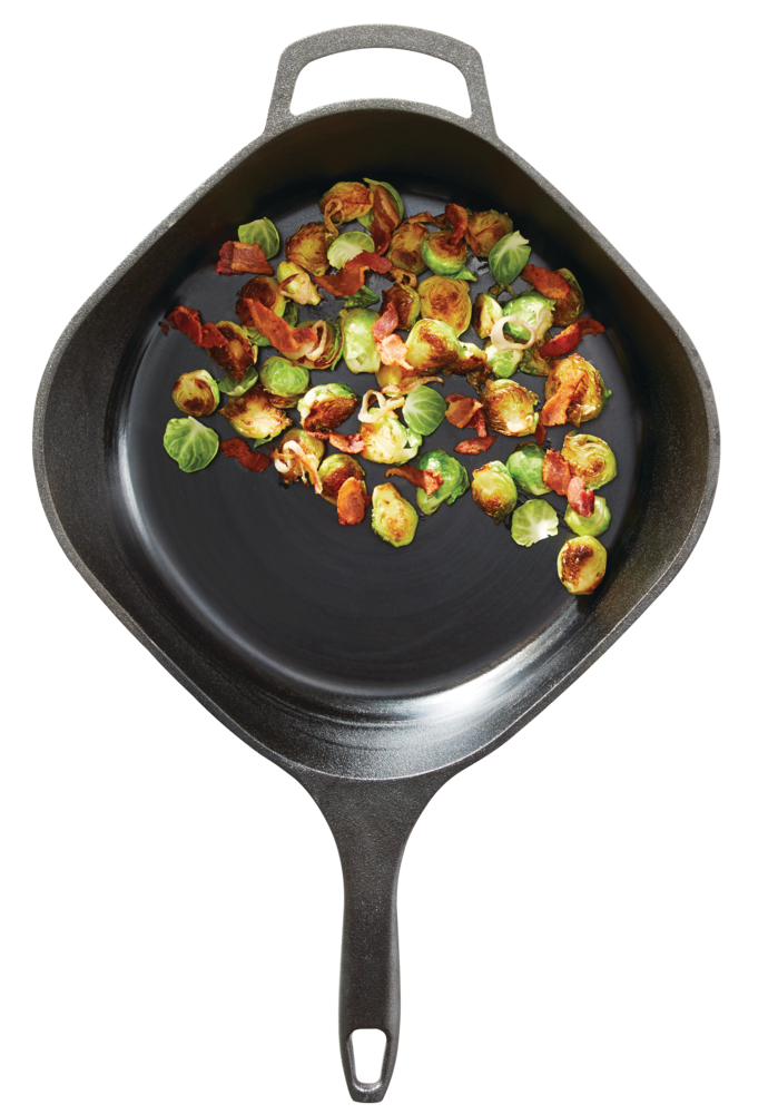 PADERNO PreSeasoned Smooth Release Cast Iron Skillet, Oven Safe, Black