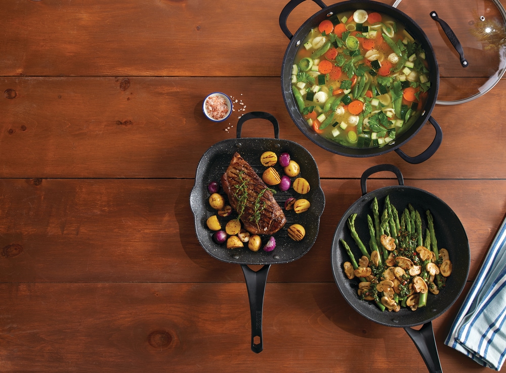 Heritage The Rock Cast Iron Grill Pan NonRust, Oven Safe, Black, 28 x