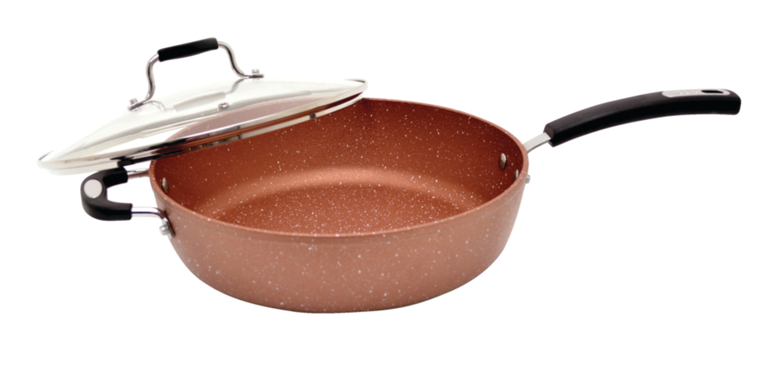 Heritage The Rock Copper Essentials Deep Frying Pan, Non-Stick, Oven Safe, 28cm Front_Elevated
