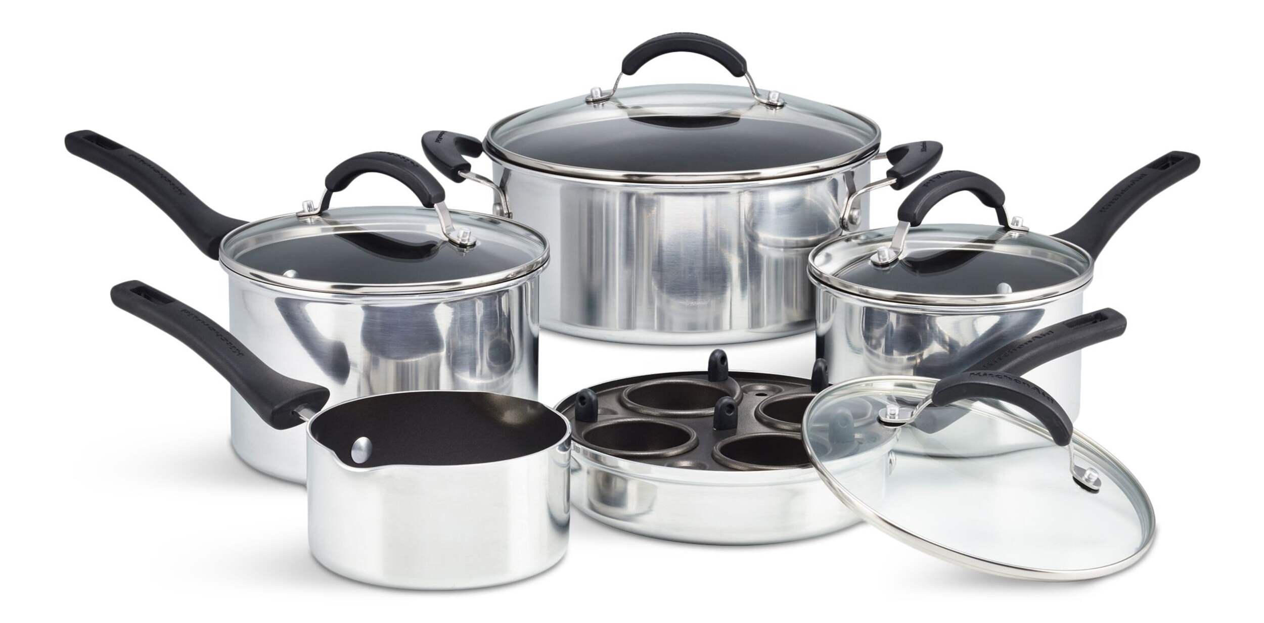 KitchenAid Polished Cookware Set, 14-pc Composite_or_Mixed