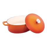 Lagostina Tuscan Collection Oval Casserole Dish, Enamelled Cast Iron, Orange, 5qt Composite_or_Mixed