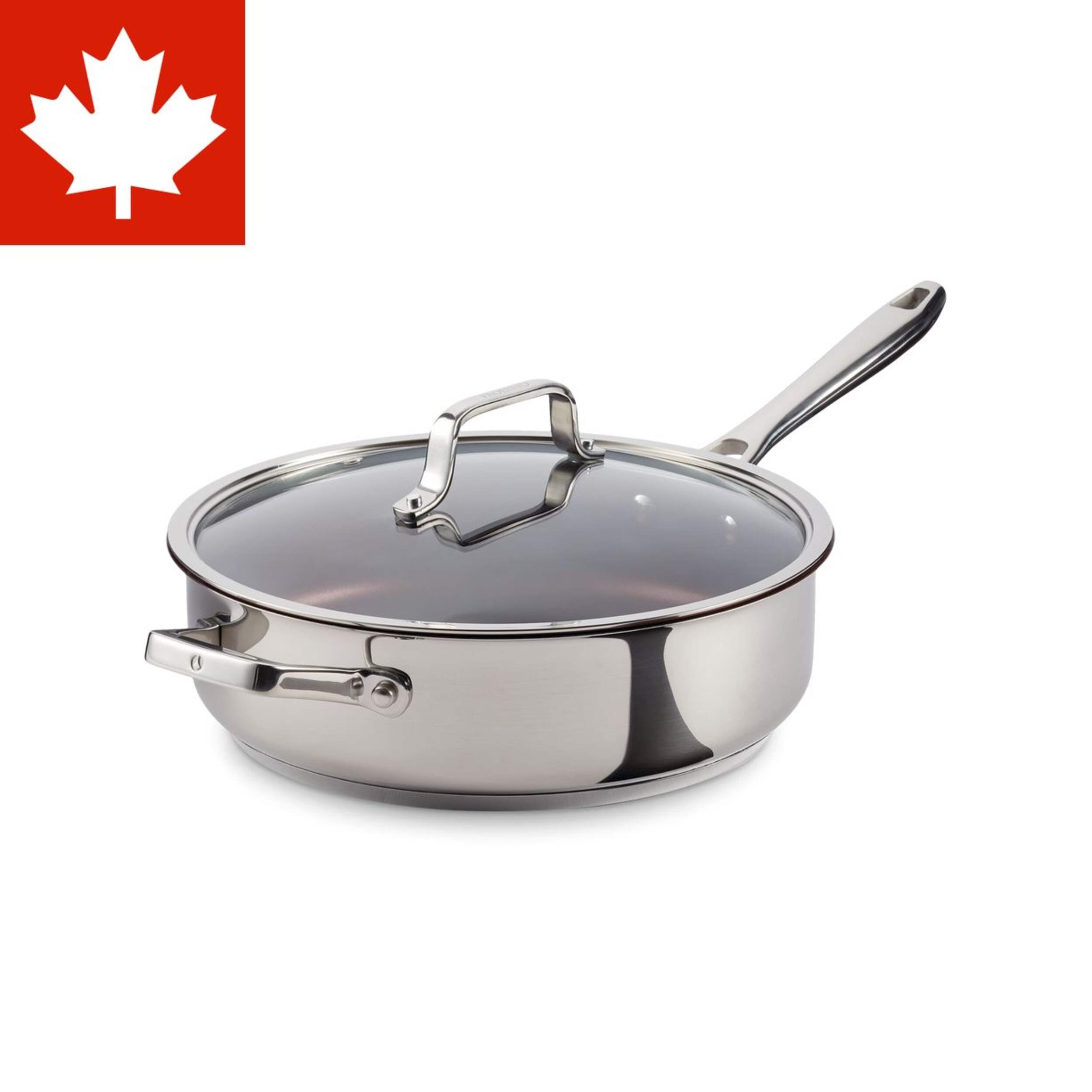 PADERNO Canadian Signature Jumbo Cooker, Non-Stick, Oven Safe, 5qt Front_Three_Fourths_Angled_Left