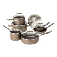 PADERNO Classic Cookware Set, Non-Stick, PFOA-Free, Oven Safe, Champagne Bronze, 12-pc