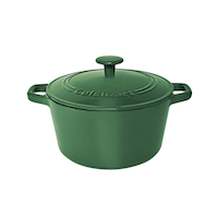 Cuisinart Round Covered Cast Iron Casserole Dish, Green