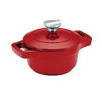 KitchenAid Round Cast Iron Casserole Dish, Red